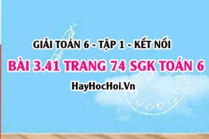 Giải bài 3.41 trang 74 Toán 6 Tập 1 SGK Kết nối tri thức